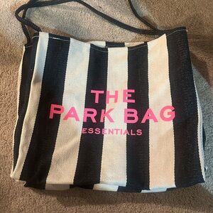 Black and White Striped Tote - disney and any theme park bag